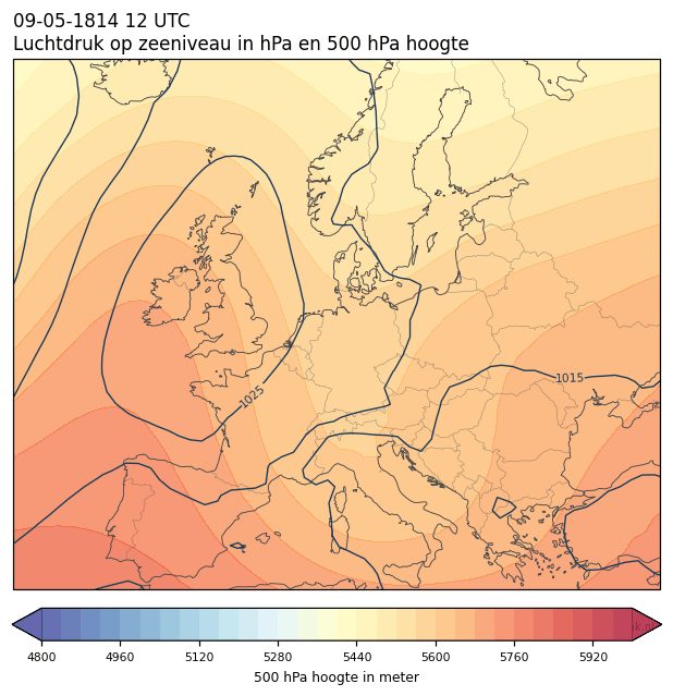 Weerkaart van 9 mei 1814 om 12 UTC
