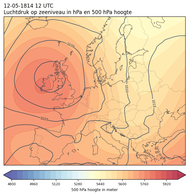 Weerkaart van 12 mei 1814 om 12 UTC