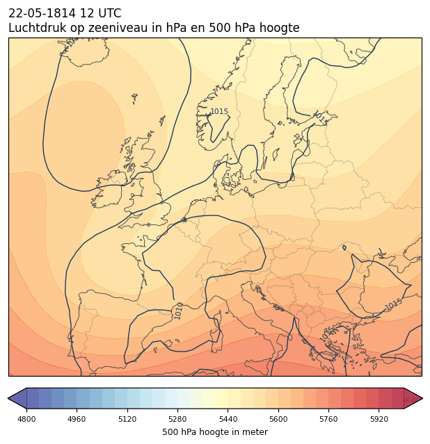 Weerkaart van 22 mei 1814 om 12 UTC