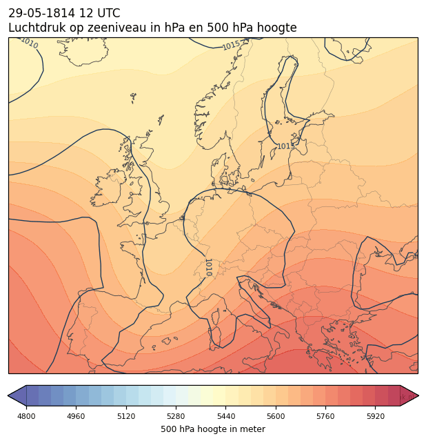 Weerkaart van 29 mei 1814 om 12 UTC