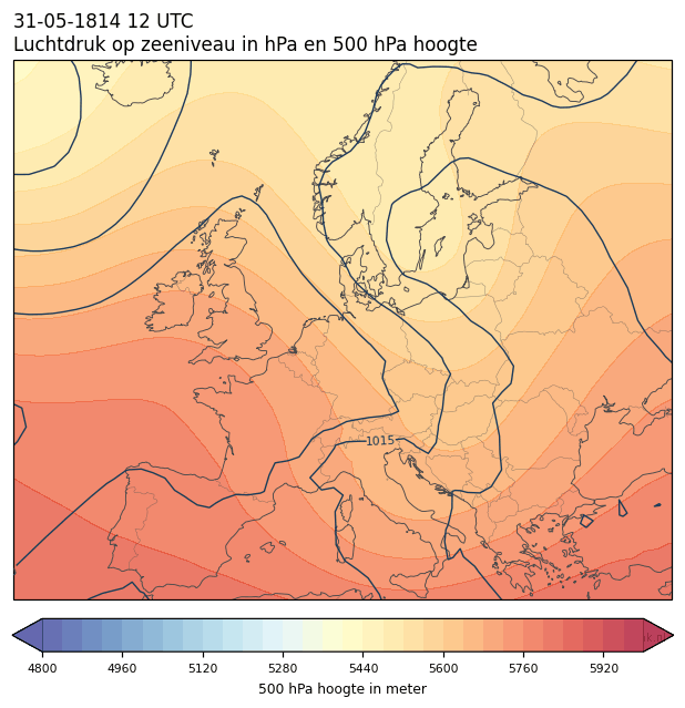 Weerkaart van 31 mei 1814 om 12 UTC