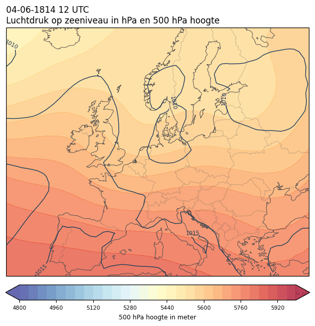 Weerkaart van 4 juni 1814 om 12 UTC