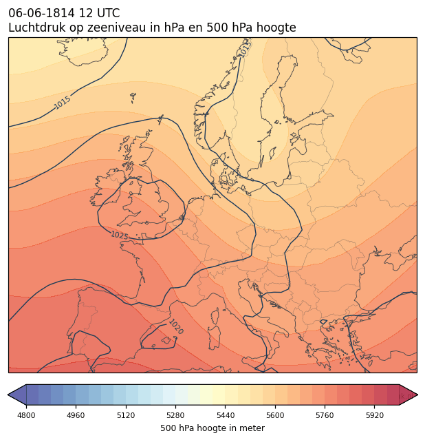 Weerkaart van 6 juni 1814 om 12 UTC