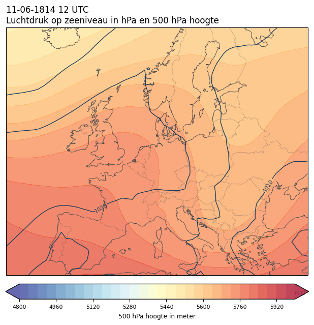 Weerkaart van 11 juni 1814 om 12 UTC