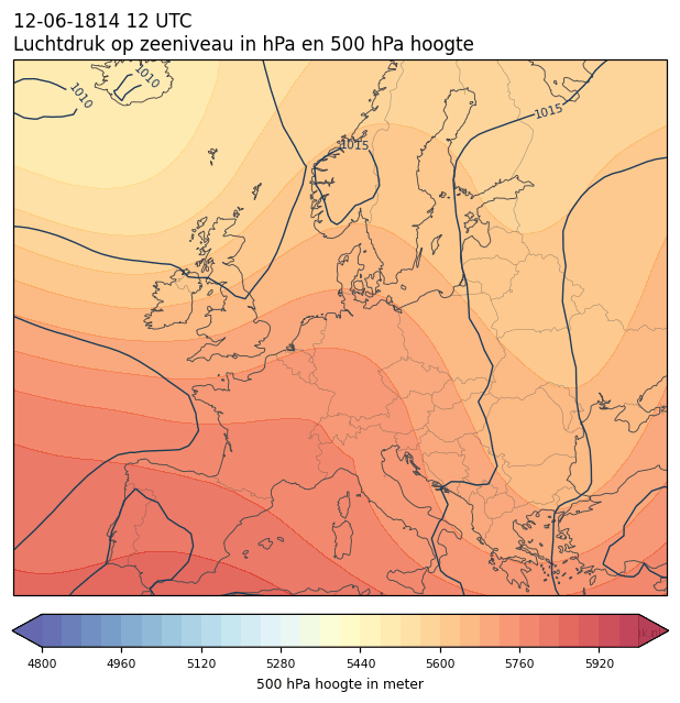 Weerkaart van 12 juni 1814 om 12 UTC