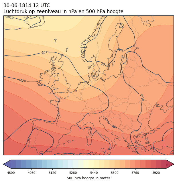 Weerkaart van 30 juni 1814 om 12 UTC