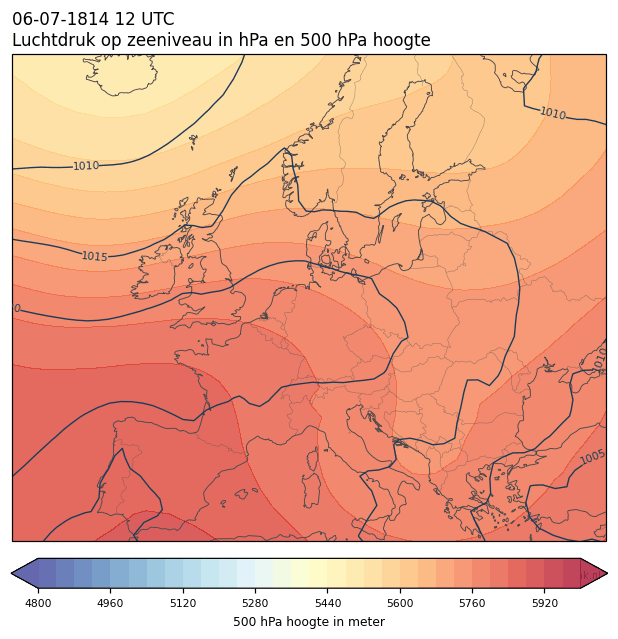 Weerkaart van 6 juli 1814 om 12 UTC