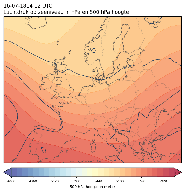 Weerkaart van 16 juli 1814 om 12 UTC