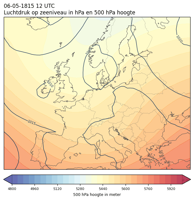 Weerkaart van 6 mei 1815 om 12 UTC
