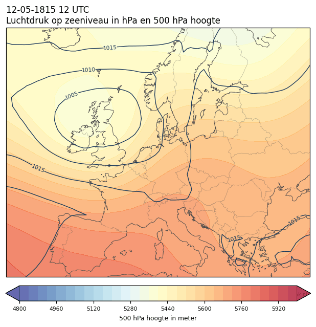 Weerkaart van 12 mei 1815 om 12 UTC