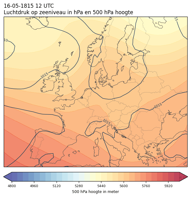 Weerkaart van 16 mei 1815 om 12 UTC