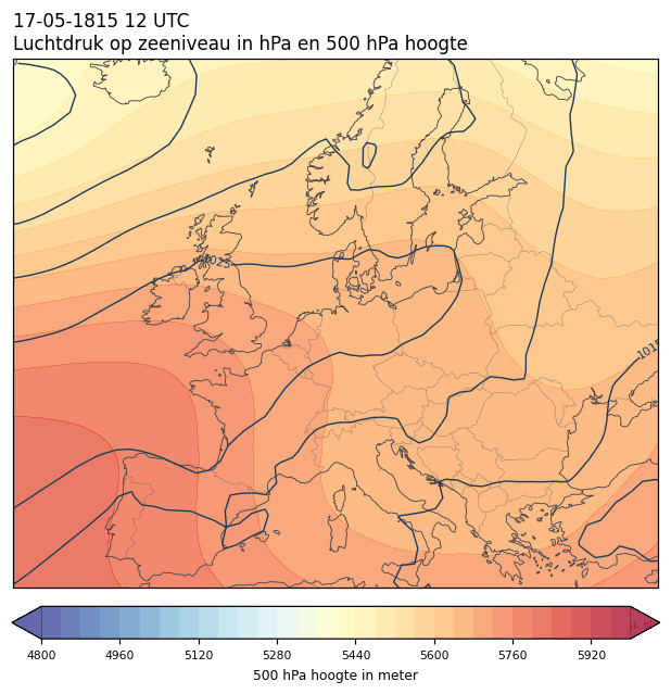 Weerkaart van 17 mei 1815 om 12 UTC