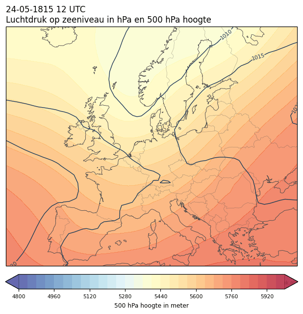 Weerkaart van 24 mei 1815 om 12 UTC