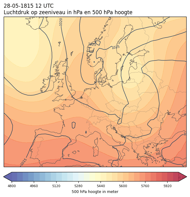 Weerkaart van 28 mei 1815 om 12 UTC