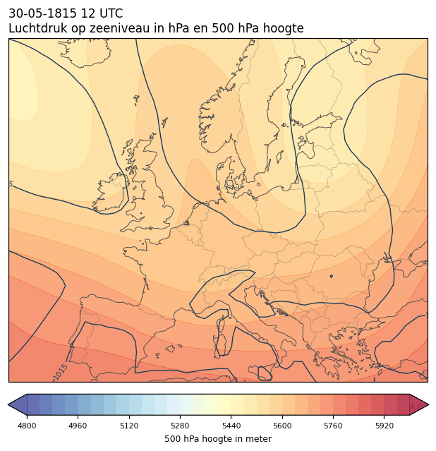 Weerkaart van 30 mei 1815 om 12 UTC
