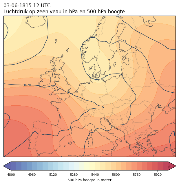 Weerkaart van 3 juni 1815 om 12 UTC