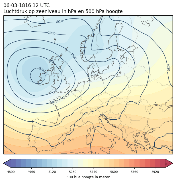 Weerkaart van 6 maart 1816 om 12 UTC
