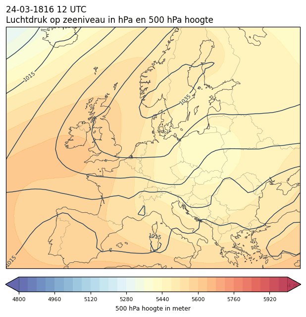 Weerkaart van 24 maart 1816 om 12 UTC