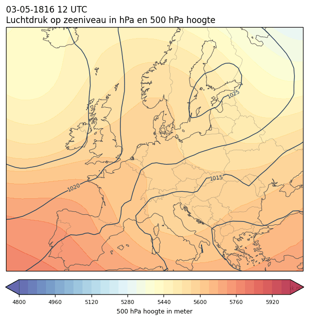 Weerkaart van 3 mei 1816 om 12 UTC