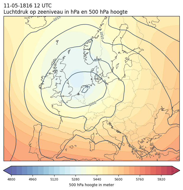 Weerkaart van 11 mei 1816 om 12 UTC