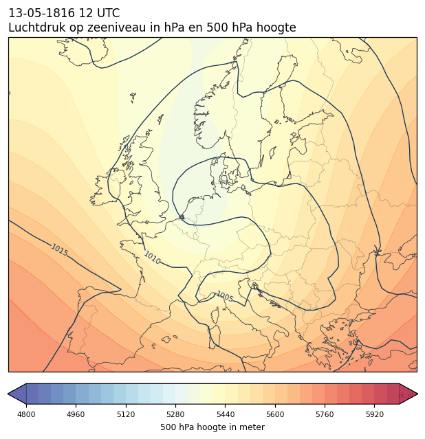 Weerkaart van 13 mei 1816 om 12 UTC