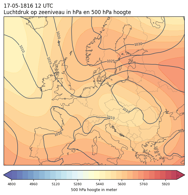Weerkaart van 17 mei 1816 om 12 UTC