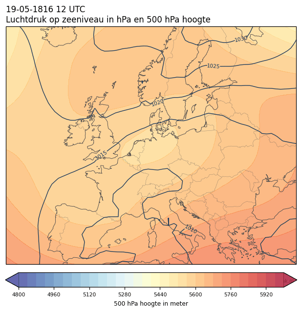 Weerkaart van 19 mei 1816 om 12 UTC