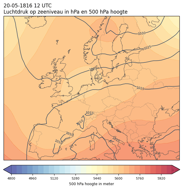 Weerkaart van 20 mei 1816 om 12 UTC
