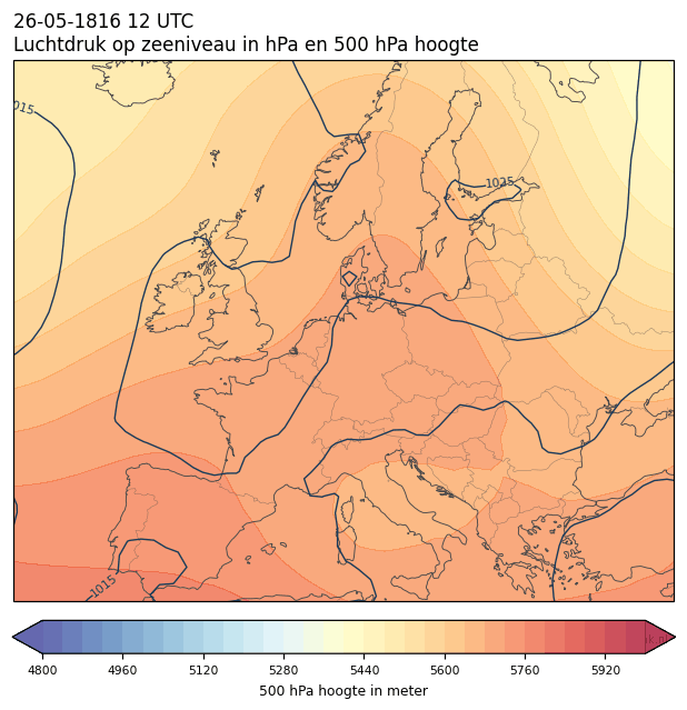 Weerkaart van 26 mei 1816 om 12 UTC