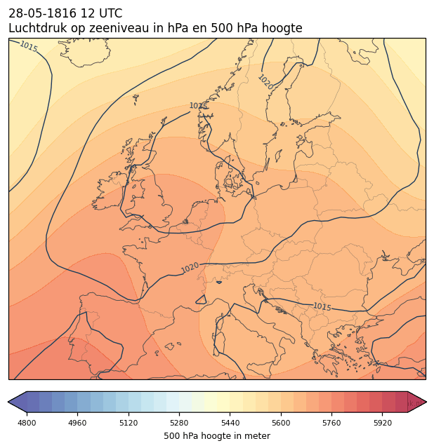 Weerkaart van 28 mei 1816 om 12 UTC
