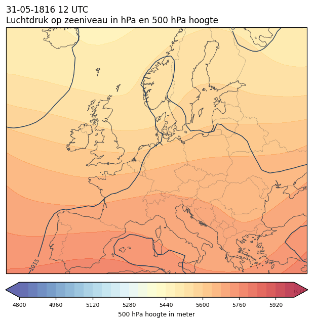 Weerkaart van 31 mei 1816 om 12 UTC