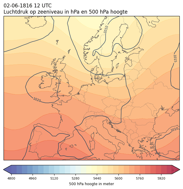 Weerkaart van 2 juni 1816 om 12 UTC