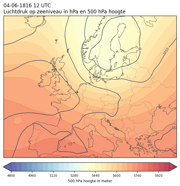 Weerkaart van 4 juni 1816 om 12 UTC