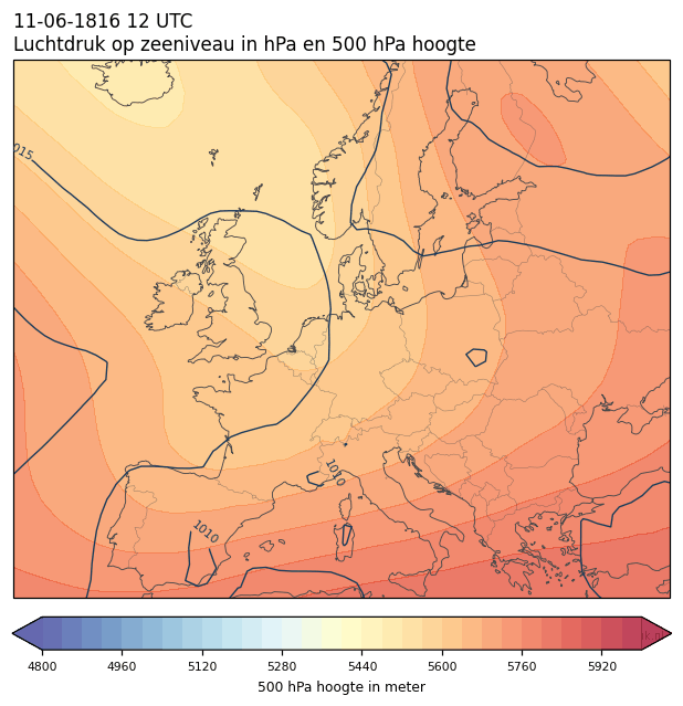 Weerkaart van 11 juni 1816 om 12 UTC