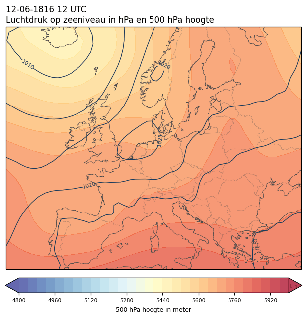 Weerkaart van 12 juni 1816 om 12 UTC