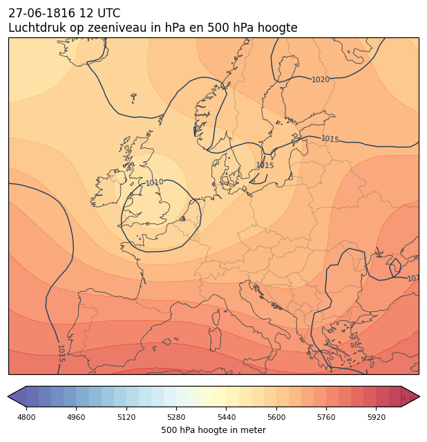 Weerkaart van 27 juni 1816 om 12 UTC