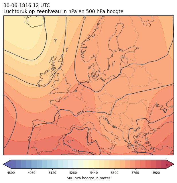 Weerkaart van 30 juni 1816 om 12 UTC
