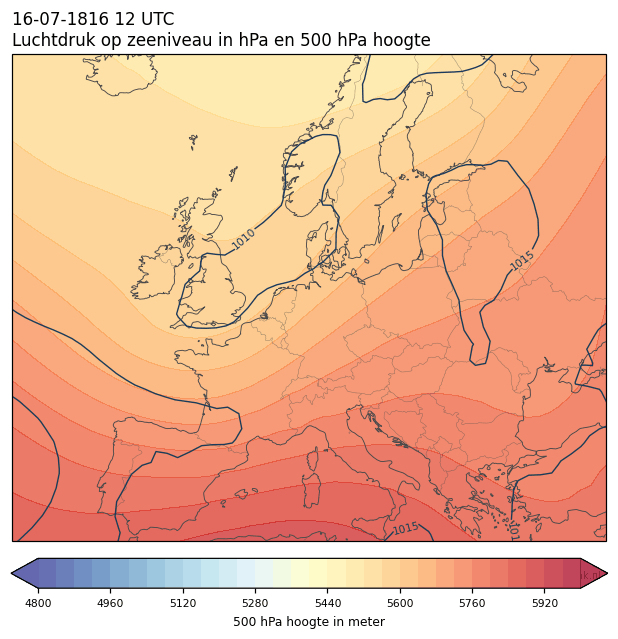 Weerkaart van 16 juli 1816 om 12 UTC