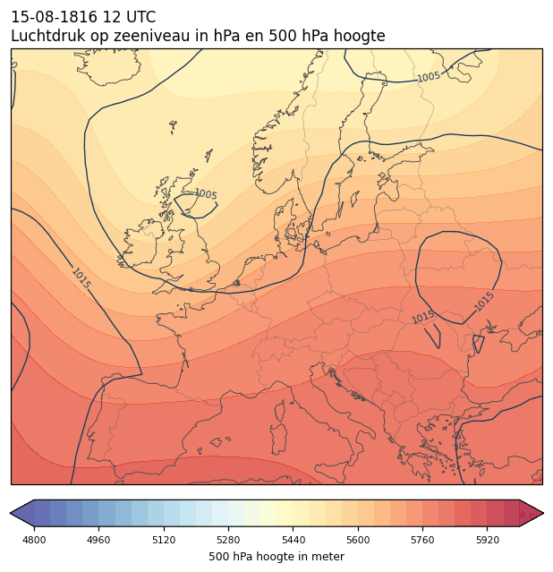 Weerkaart van 15 augustus 1816 om 12 UTC