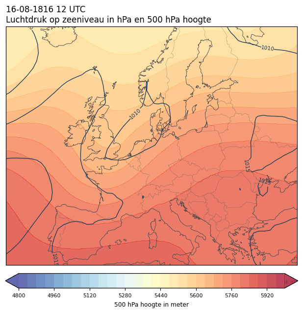 Weerkaart van 16 augustus 1816 om 12 UTC