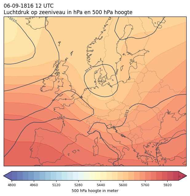 Weerkaart van 6 september 1816 om 12 UTC