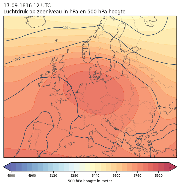 Weerkaart van 17 september 1816 om 12 UTC