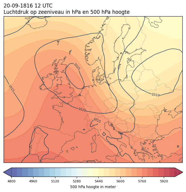 Weerkaart van 20 september 1816 om 12 UTC