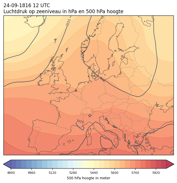 Weerkaart van 24 september 1816 om 12 UTC