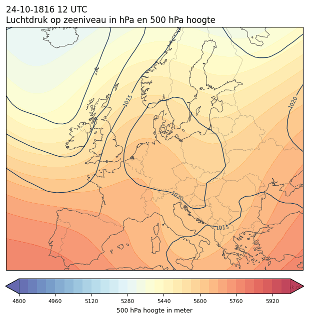 Weerkaart van 24 oktober 1816 om 12 UTC