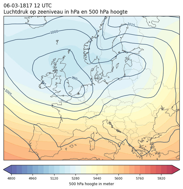Weerkaart van 6 maart 1817 om 12 UTC