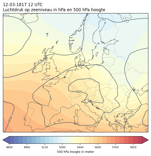 Weerkaart van 12 maart 1817 om 12 UTC