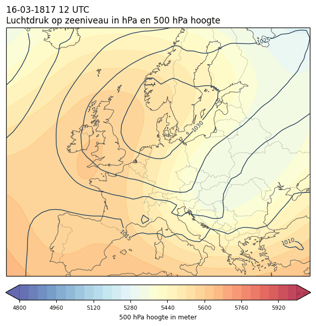 Weerkaart van 16 maart 1817 om 12 UTC