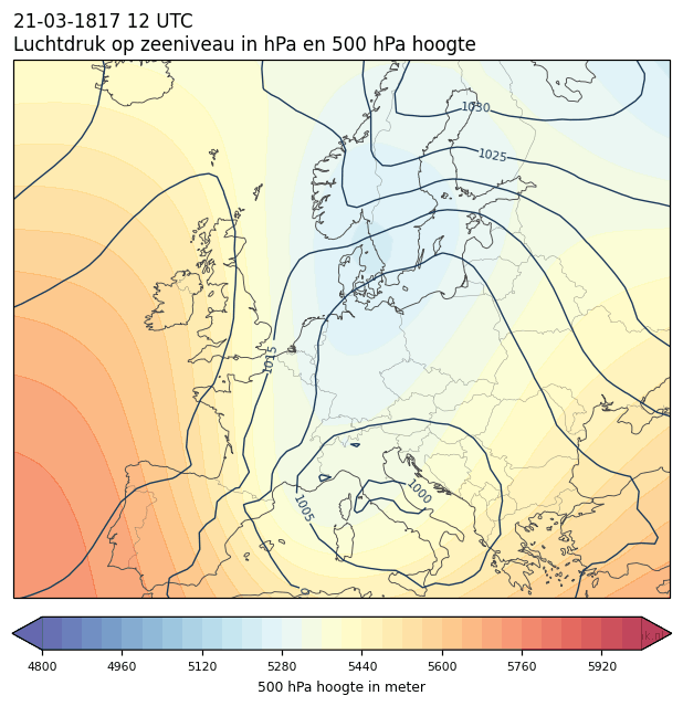 Weerkaart van 21 maart 1817 om 12 UTC