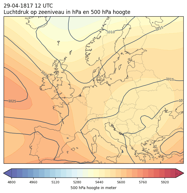 Weerkaart van 29 april 1817 om 12 UTC